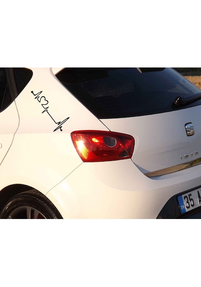 Nabız Atışı Kalp Araba Sticker, Oto Sticker