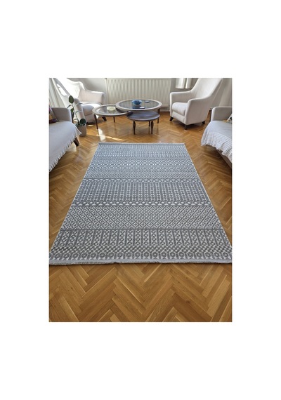 Badelya Home Monaco 0223 Krem Gri İskandinav Sisal Bukle Yumuşak Özel Ölçü Salon Koridor Mutfak Halısı Yolluk 0223-krem/gri