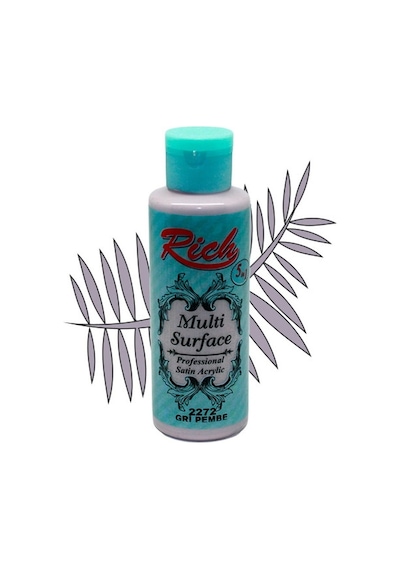 Rich Multi Surface Her Yüzey için Akrilik Boya 120 Cc. 2272 Gri P