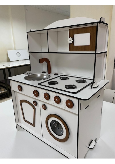 86X60 Ahşap Oyuncak Mutfak