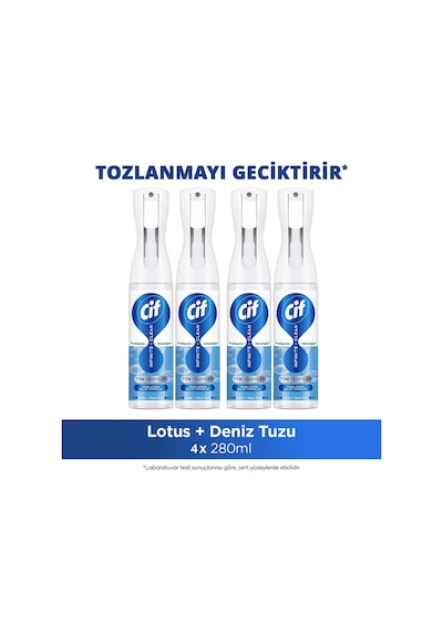 Infinite Clean Doğal Probiyotikli Anti Toz Sprey Tüm Yüzeyler İçin Lotus & Deniz Tuzu 280ml X4 4'lü Set
