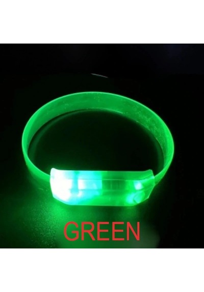 3 Modlu Pilli Led Işıklı Esnek Parti Bilekliği Yeşil 2 Yaş Mavi
