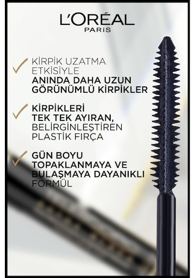 Telescopic Carbon Black Mascara With Curling & Lifting Effect - Black Demba1724