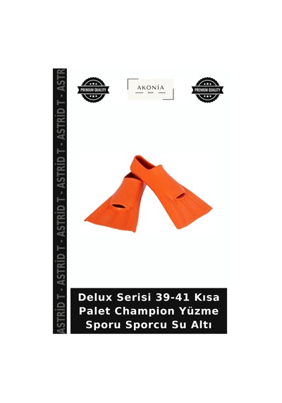 Delux Serisi 39-41 Kısa Palet Champion Yüzme Sporu Sporcu Su Altı Çok Renkli