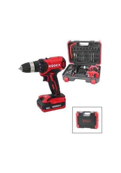 Rodex Rdx-3375a Matkap 21v/2.0a Lı-ıon 17 Adet Uçlu 2 Kademe Hız 0-350 / 0-1350 Rpm Vites