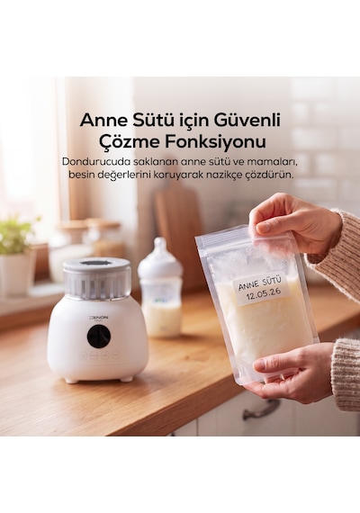 Biberon Isıtıcı Anne Sütü Çözdürme - Karıştırıcılı - Hassas Sıcaklık - Geniş Biberon Uyumlu X1003