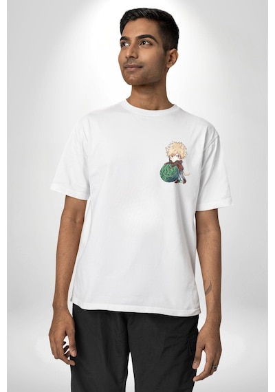 Kasuki Bakugo Anime Beyaz Oversize Unisex Ön Ve Sırt Baskılı Tişört Beyaz Kasuki Bakugo Anime Beyaz Oversize Unisex Ön Ve Sırt Baskılı Tişört Beyaz