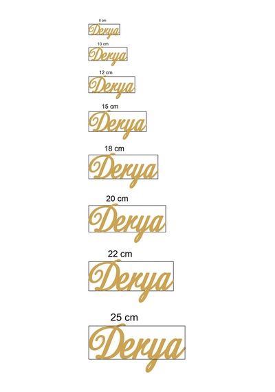Gold Aynalı Pleksi Isim- Altın Aynalı Pleksi Isim 20 Cm Gold