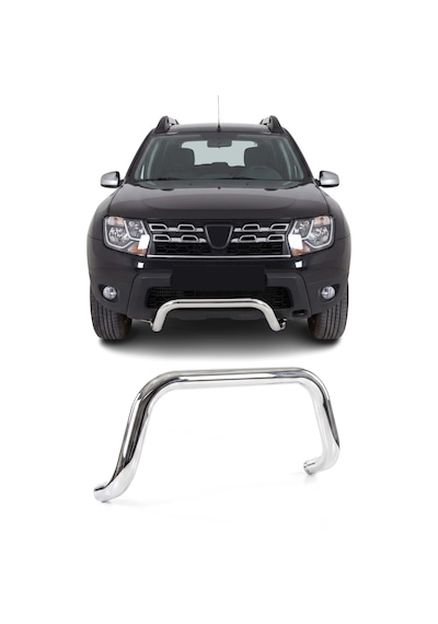 Dacia Duster 2010-2017 Uyumlu Araca Özel Pars Ön Koruma 60mm Krom