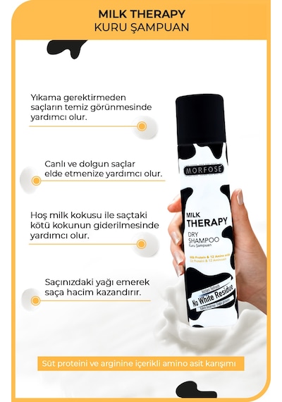 Morfose Kuru Şampuan Milk Therapy 200 ML