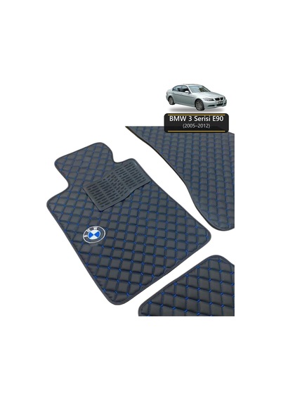 Oto Halı Paspas Bmw 3 Serisi E90 2005-2012 Uyumlu M Performance M Teknik Sport Kaymaz & Şık Tasarım - Tasarım 8