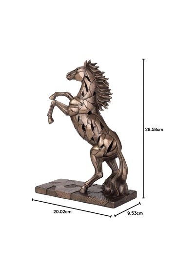 Ayrex Veronese Design 11 1/4 Yetiştirme At Aydınlatma Reçine Heykel Soğuk Döküm Bronz Kaplama Diğer