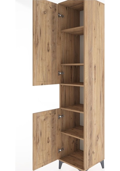 Hyperion Dolap 5 Raflı 2 Kapaklı 44x44x221 Çam-çam Çam