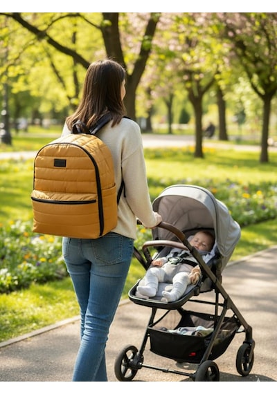 Babymol Selimiye Anne Bebek Bakım Çantası - Sarı Standart Sarı