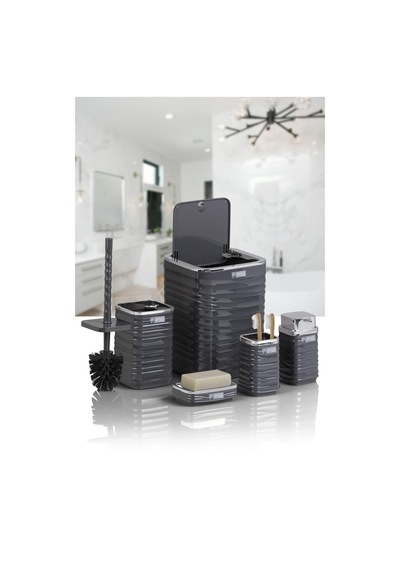 Luna 5li Banyo Set. Krom-antrasit Gri