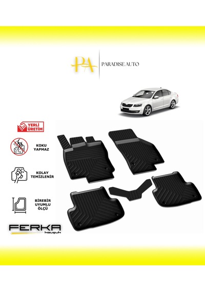 Skoda Octavia 3 2013-2019 4d Havuzlu Paspas