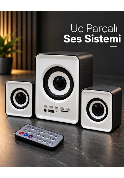 Bluetooth Özellikli Mini Dijital Hoparlör Seti Çok Renkli