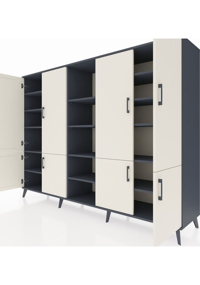 Hyperion Dolap 14 Raflı 8 Kapaklı 220x44x163 Antrasit-aytaşı/antr Antrasit-aytaşı/antrasit Hyperion Dolap 14 Raflı 8 Kapaklı 220x44x163 Antrasit-aytaşı/antr Antrasit-aytaşı/antrasit