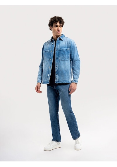LOFT Regular Fit Erkek Gömlek U.kol Lf2036130 Q1.v1 Denim