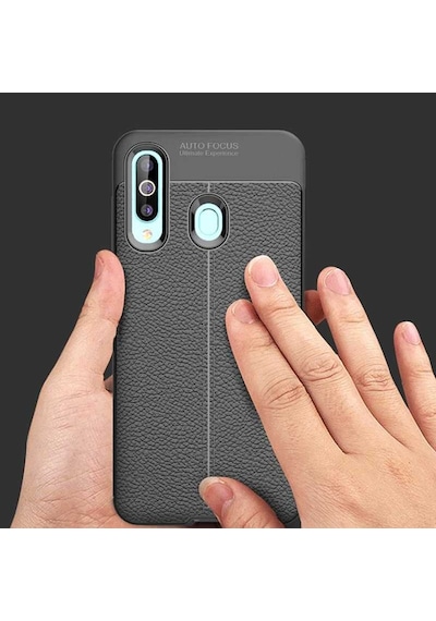 Samsung Uyumlu Galaxy A20s Kılıf Zore Niss Silikon Kapak Siyah