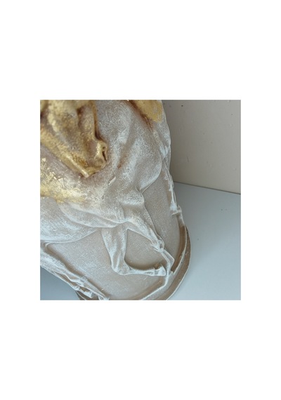Atlı Vazo Polyester Vazo Aksesuar El Boyama Beyaz - 521880270 Beyaz