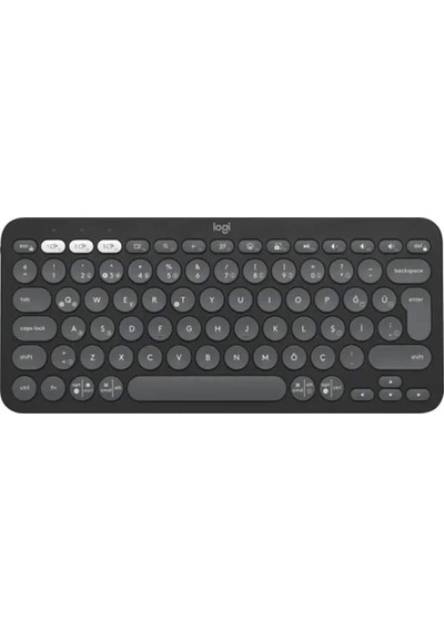 Logıtech K380s Pebble Keys 2 Çoklu Cihaz Özellikli Bluetooth Türkçe Q Klavye Gri 920-011859