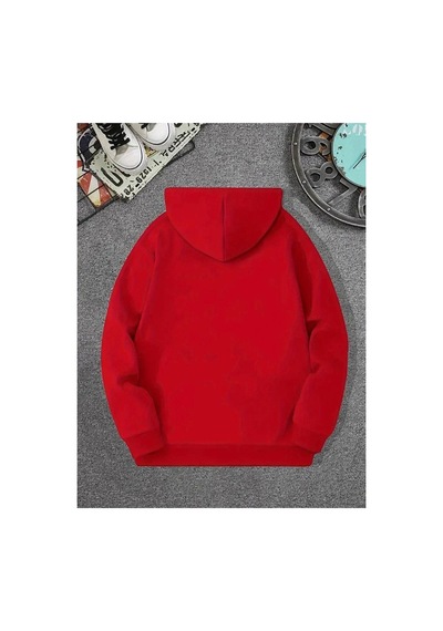 Medinenur Dreams Yazı Baskılı Kapüşonlu Sweatshirt Kırmızı