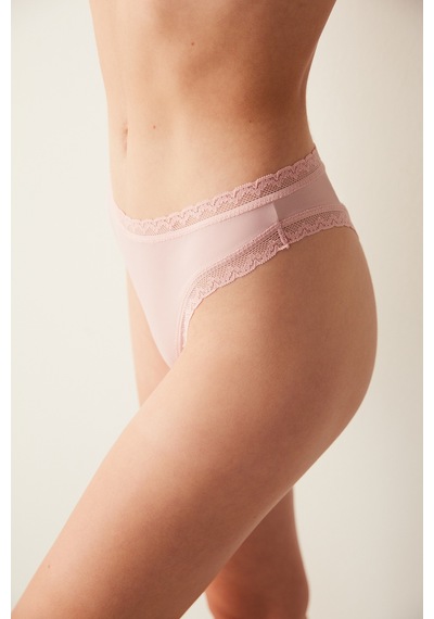 Pembe Easy Dantel Detaylı Brazilian Külot Pembe