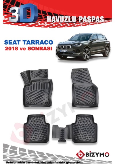 Seat Tarraco 2018 Sonrası 3D Havuzlu Paspas Bizymo