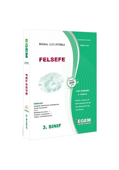 Egem Aöf Felsefe Ve 3,4,5,6 ,dönem 2-3. Sınıf Konu/soru
