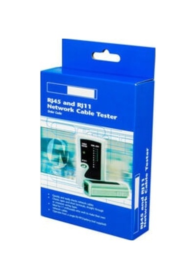 Network Tester Rj11 Rj45 4523P Ledli Test Cihazı Cat5 Cat6 Kontro