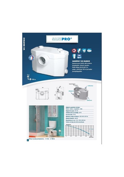 Sanipro Xr - Wc+3 Ünite Fos Tah Cihazı - 16 Lt