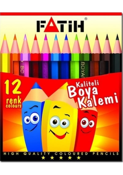 Fatih Kuru Boya 12li Kısa - 5 Adet Çok Renkli
