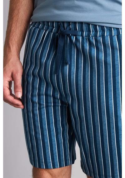 Defacto New Regular Fıt Kısa Kollu 2li Pijama Takım H8712ax26smbe485 Mavi-be485