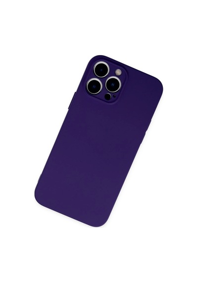 Apple İphone 13 Pro Kılıf Nano İçi Kadife Silikon - Mor