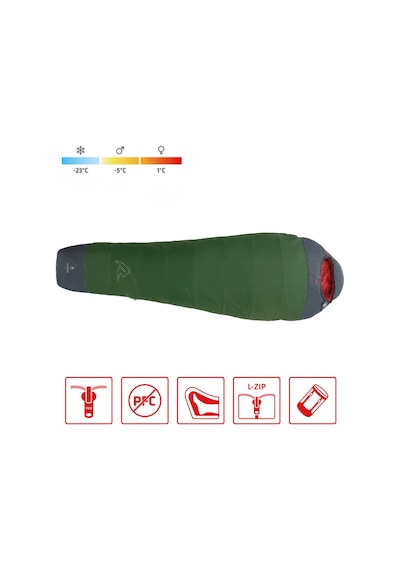 Robens Snowfall Iı -23 C Hibrit Uyku Tulumu 1395 Gr Sol F. Gri - Yeşil
