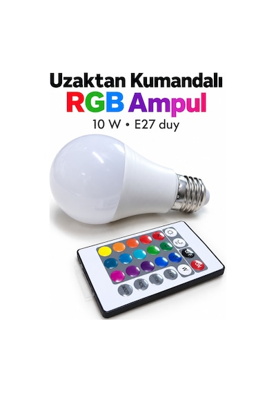 Shnstore Uzaktan Kumandalı Rgb Led Ampul Shntknd0720 Elektronik