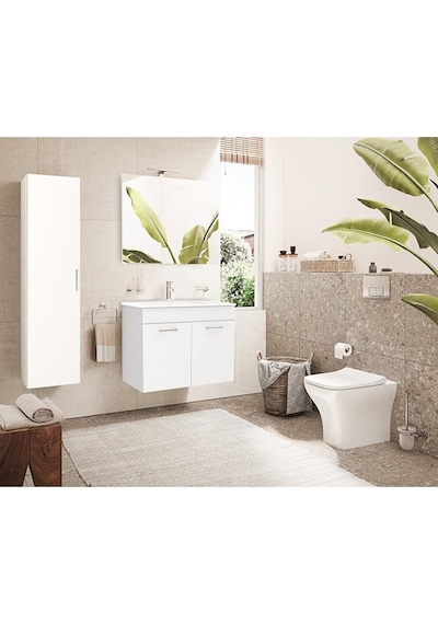 VitrA Ardea Banyo Dolabı Seti 80 Cm 67073 Parlak Beyaz
