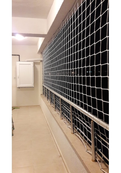 Balkon Koruma Filesi 6 Mm Ip Kalınlığı ,10 Cm E 10 Cm Göz Aralığı