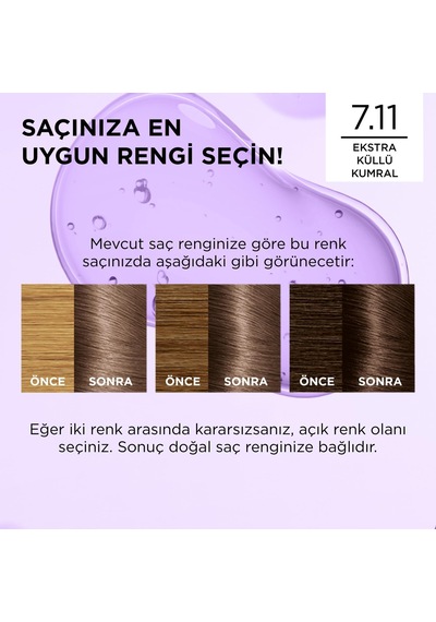 Excellence Cool Creme 7.11 Ekstra Küllü Kumral Saç Boyası