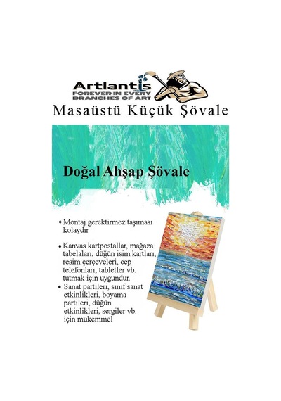 Mini Şövale 15x15 Cm Tuval 3 Ml Akrilik Boya 6 Renk Ve Fırça 1 Paket 15x15 Mini Tuval Masaüstü Küçük Şövale Boyama Seti