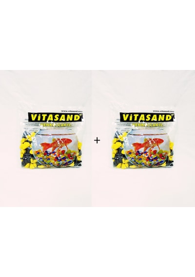 Çakıl Taşı Sarı Siyah 350 Gram X 2 Paket