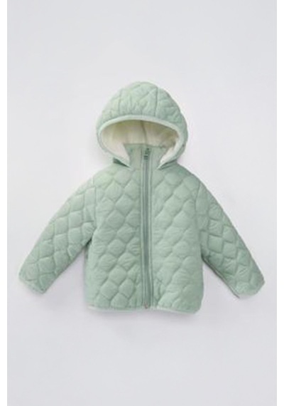 Miniğimin Cicileri 1 - 10 Yaş Kapitone İçi Welsoft Unisex Çocuk Kaban Mont- Su Yeşili