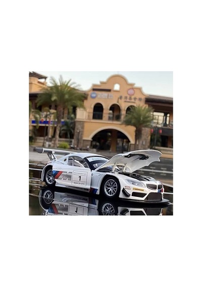 1:24 Ölçek Bmw Z4 Gt3 Diecast Model Araba Açılan Kapılar Bmw Z4 Beyaz