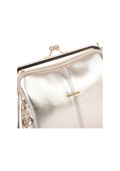 Nas Bag Burslu Klipsli Vintage Omuz Ve Çapraz Çanta 23x20 Cm Ebatlarındadır Gold Altın