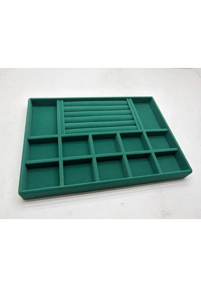 İstanbul Model Süet Kumaş Yeşil Renk 24/34 Cm Takı Sergileme Standı