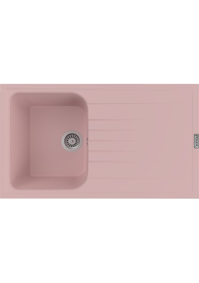 Polex Cristalüx Granit Evye P-02 Pembe Tezgah Altı Ve Tezgah Üstü Mutfak Evyesi 85x49.5 CM