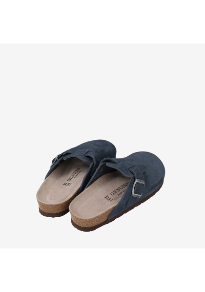 Dark Blue Terlik Erkek G106580 Genuins Rıva Velour Pacific