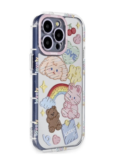 Cosmotex Newface Apple iPhone Uyumlu  14 Pro Kılıf Reflexion Desenli Kapak - Desen 4
