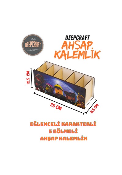 Deepcraft Ahşap Çocuklar İçin Masa Üstü Kare Kalemlik & Organizer-roblox Deepcraft Ahşap Çocuklar İçin Masa Üstü Kare Kalemlik & Organizer-roblox